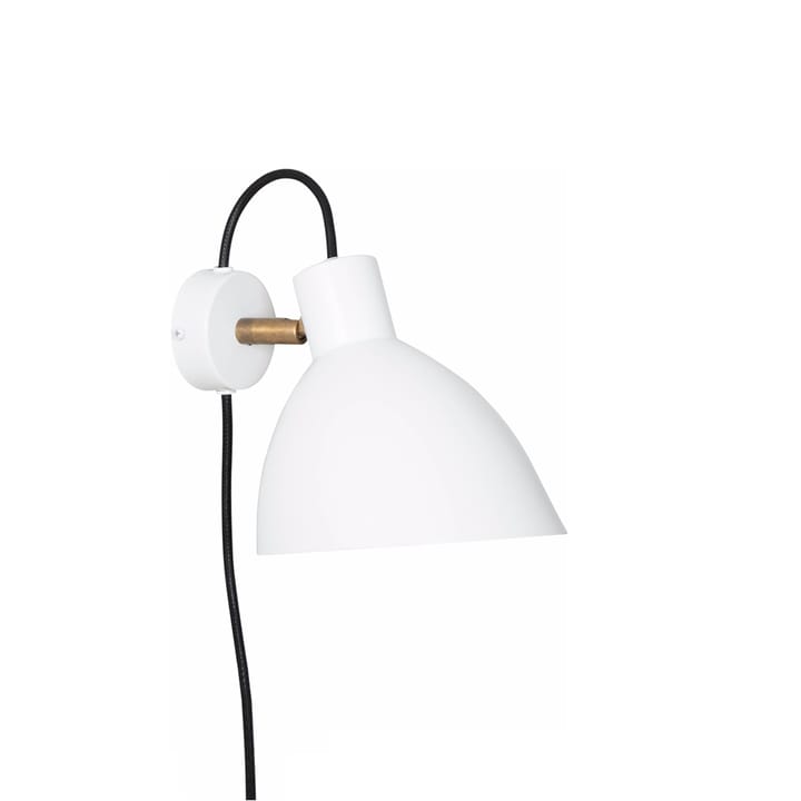 Lampada da parete KH1 - bianco opaco, ottone grezzo - Konsthantverk