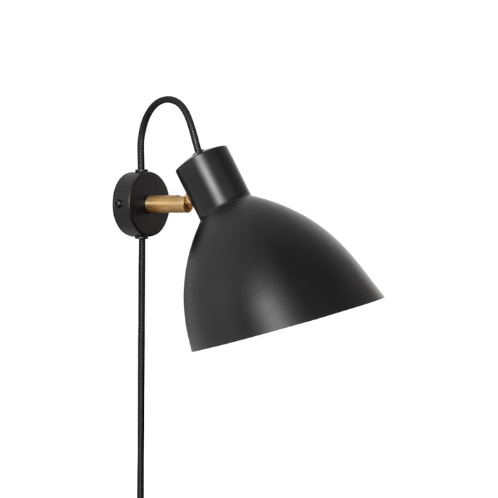 Lampada da parete KH1 - nero opaco, ottone grezzo - Konsthantverk