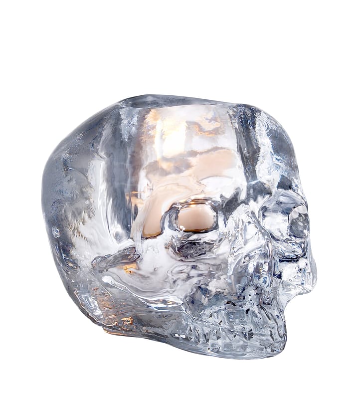 Candela Skull 8,5 cm - vetro trasparente - Kosta Boda