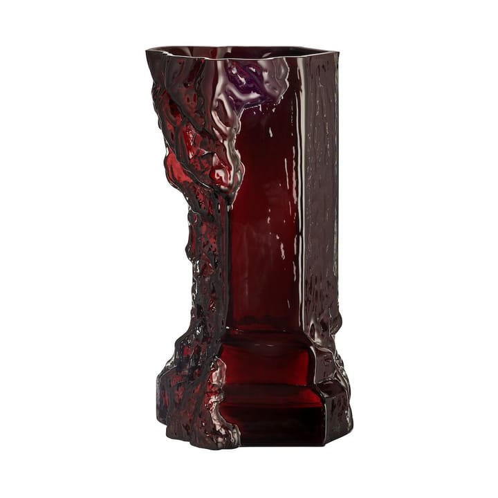 Vaso Rocky Baroque 35 cm - Oxblood - Kosta Boda