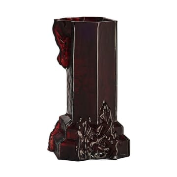 Vaso Rocky Baroque 35 cm - Oxblood - Kosta Boda