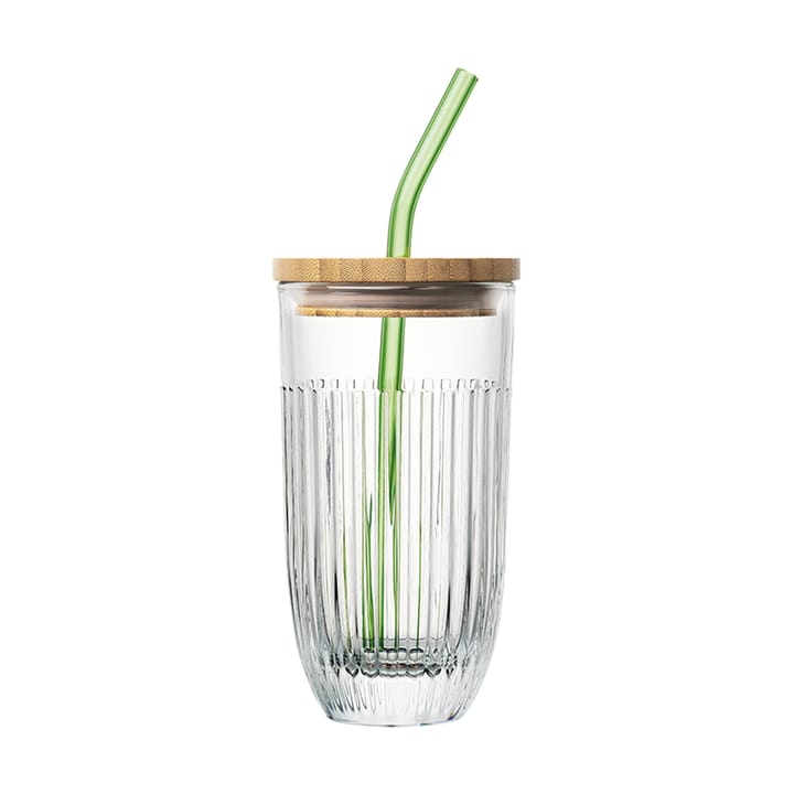 Bicchiere da smoothie Ouessant con coperchio e cannuccia 43 cl - Trasparente - La Rochère