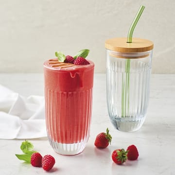 Bicchiere da smoothie Ouessant con coperchio e cannuccia 43 cl - Trasparente - La Rochère