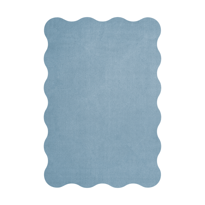 Tappeto in lana Scallop 180x270 cm - Soft blue - Layered