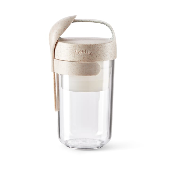 Contenitore Lékué To Go organico con cucchiaio beige, 0,4 L Lékué