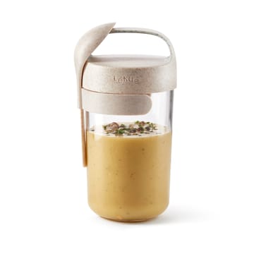 Contenitore Lékué To Go organico con cucchiaio beige - 0,4 L - Lékué