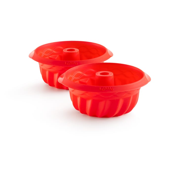 Stampi in silicone mini savarin Lékué 2 pezzi, Rosso Lékué