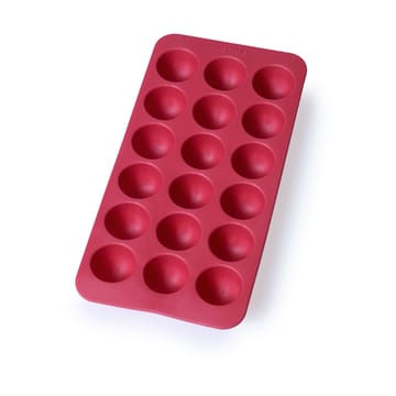 Stampo per cubetti di ghiaccio rotondi in silicone con coperchio Lékué  - Rosso - Lékué