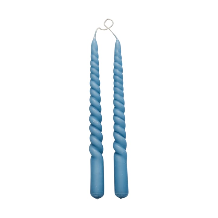 Candela Twisted 25 cm, confezione da 2 - F. blue - Lene Bjerre