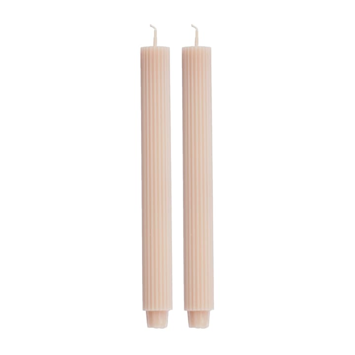 Candele rigate 25 cm, confezione da 2 - bark - Lene Bjerre