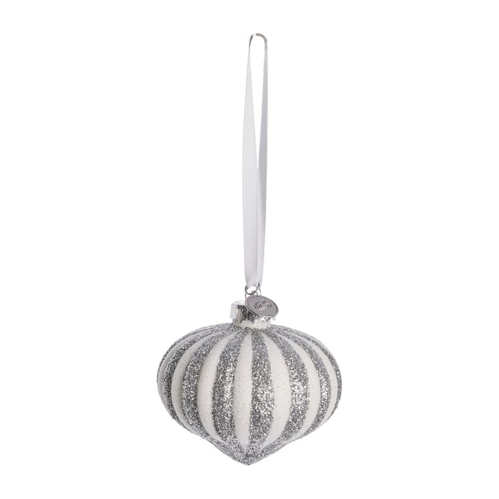 Decorazione natalizia Selvie Ø 8 cm, bianco-argento Lene Bjerre