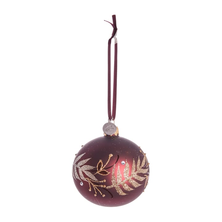 Pallina Cadelia foglie Ø 8 cm - pomegranate-light gold - Lene Bjerre