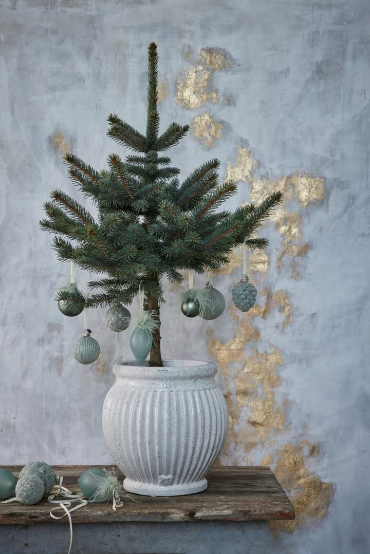 Pallina di Natale Norille Ø9 cm - Rete dusty green - Lene Bjerre