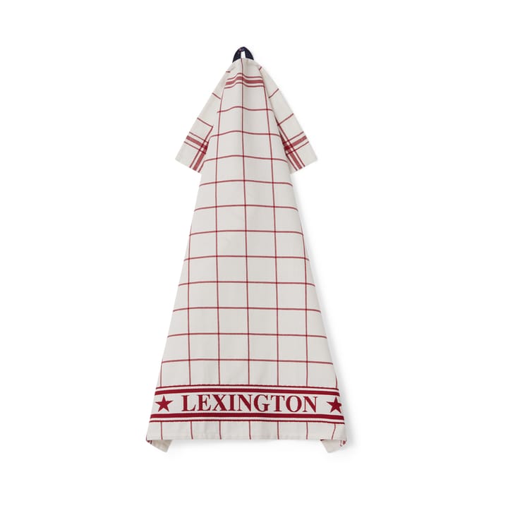 Canovaccio checked Lexington 50x70 cm, Bianco-rosso Lexington