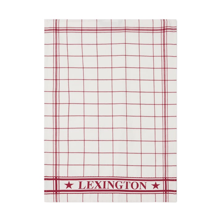 Canovaccio checked Lexington 50x70 cm, Bianco-rosso Lexington