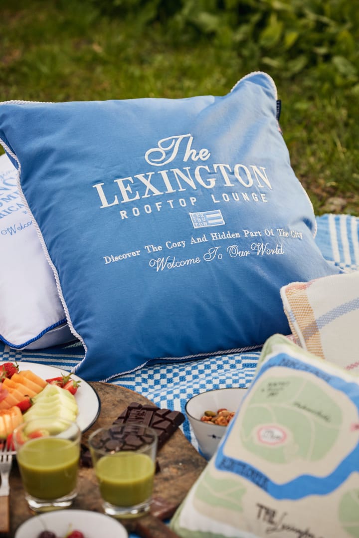 Coperta da picnic in cotone riciclato 150x150 cm - Blue - Lexington