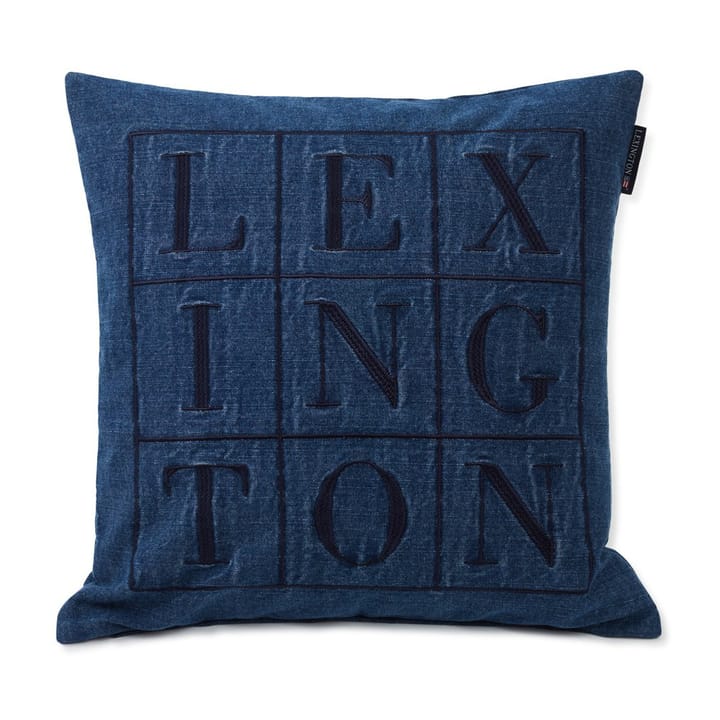 Copricuscino Icons Denim Logo 50x50 cm, Denim blue Lexington