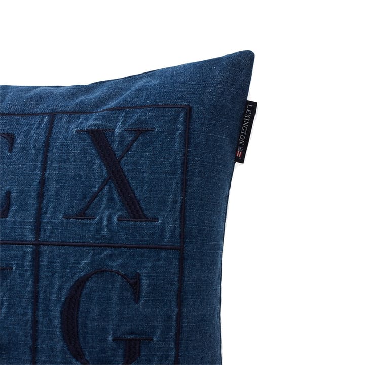 Copricuscino Icons Denim Logo 50x50 cm, Denim blue Lexington