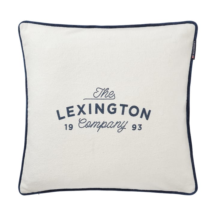 Copricuscino in cotone riciclato con logo stampato 50x50 cm - White - Lexington