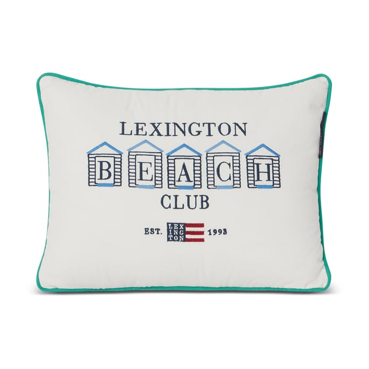 Cuscino Beach Club Small Embroidered 30x40 cm - Blu-bianco-verde - Lexington