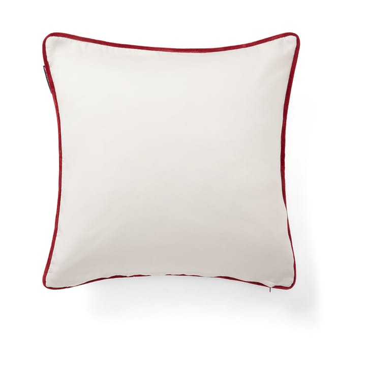 Cuscino Happy always 50x50 cm, Bianco-rosso Lexington