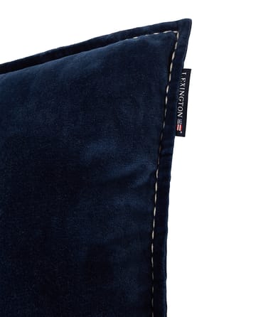 Cuscino in velluto e cotone biologico Logo 1993 40x60 cm - Denim blue - Lexington