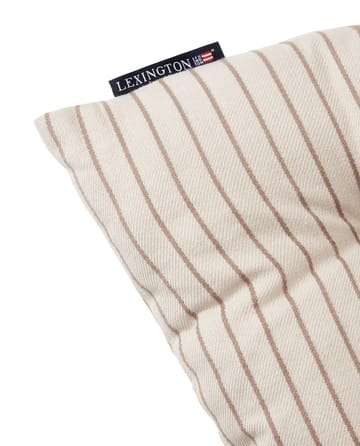 Cuscino per seduta in cotone riciclato a righe 40x40 cm - Beige - Lexington