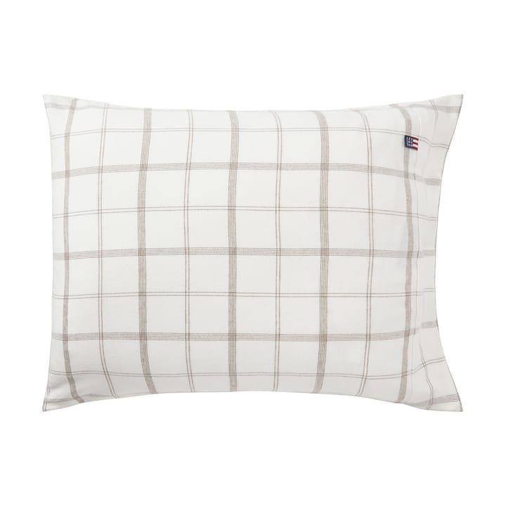 Federa Checked Flannel 50x60 cm, White-brown Lexington