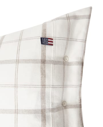 Federa Checked Flannel 50x60 cm - White-brown - Lexington