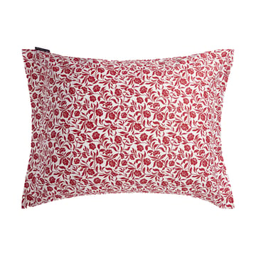 Federa in satin di cotone stampata a fiori 50x60 cm - Bianco-rosso - Lexington