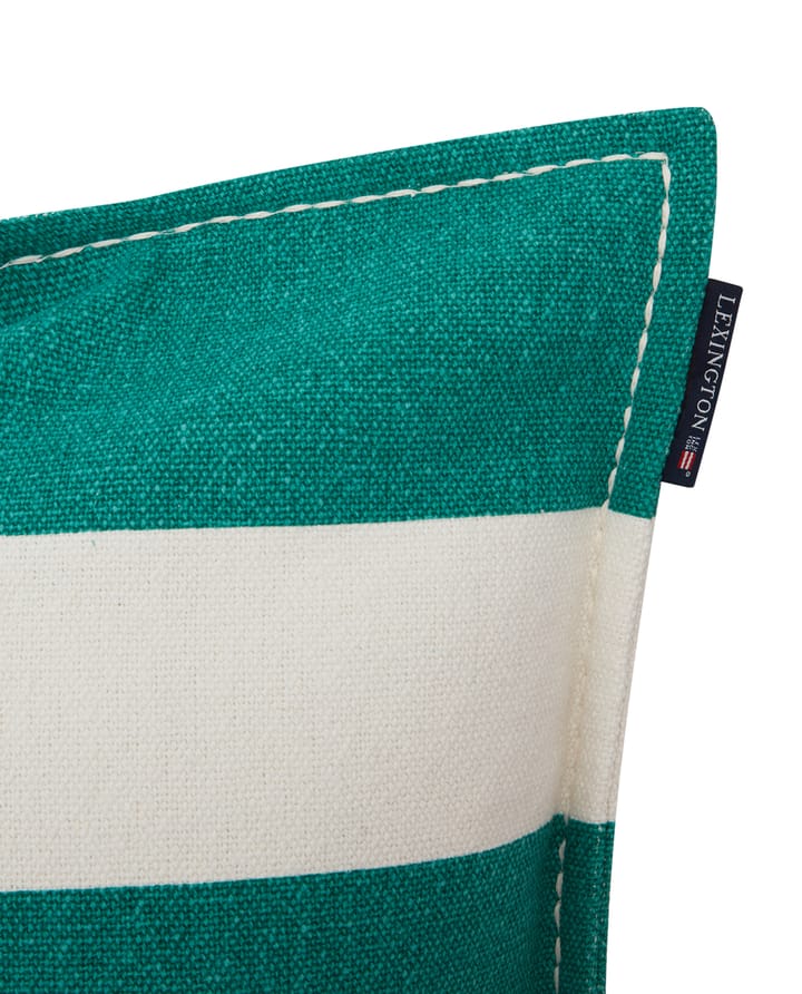 Federa per cuscino Block Stripe Printed 50x50 cm - Verde-bianco - Lexington