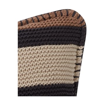 Federa per cuscino Striped Knitted Cotton 50x50 cm - Brown-dark gray-light beige - Lexington