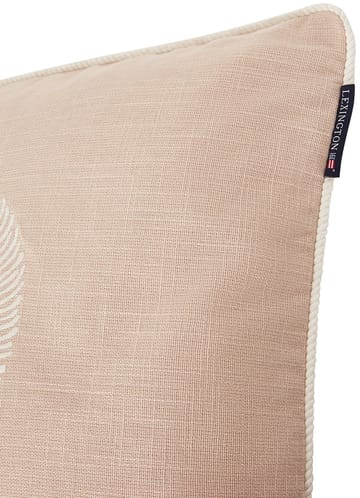 Fodera per cuscino in cotone riciclato ricamato mare 50x50cm - Beige Chiaro - Lexington