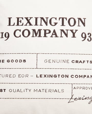 Fodera per cuscino Logo Canvas in cotone biologico 50x50 cm - Bianco - Lexington