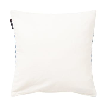 Fodera per cuscino ricamata a righe in cotone/lino 50x50 cm - Off White-blu - Lexington