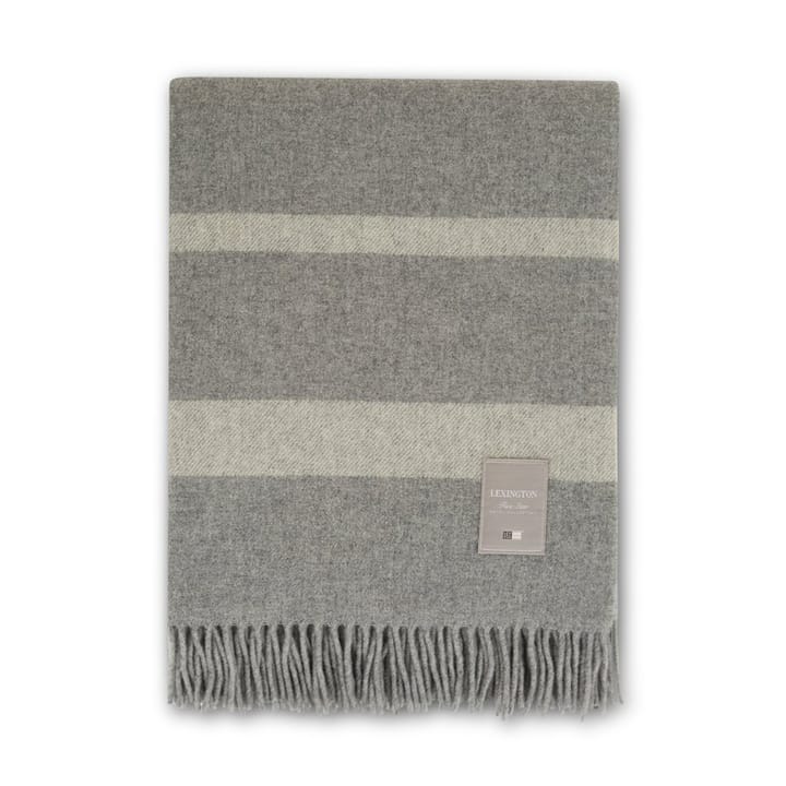 Plaid in lana Hotel Wool 130x170 cm - grigio-bianco - Lexington