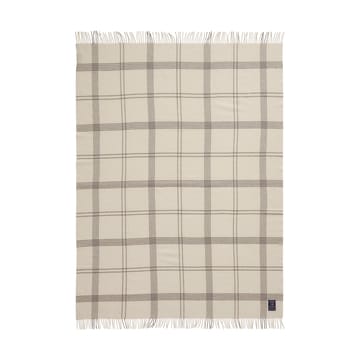 Plaid in lana riciclata Checked 130x170 cm - White-dark gray - Lexington