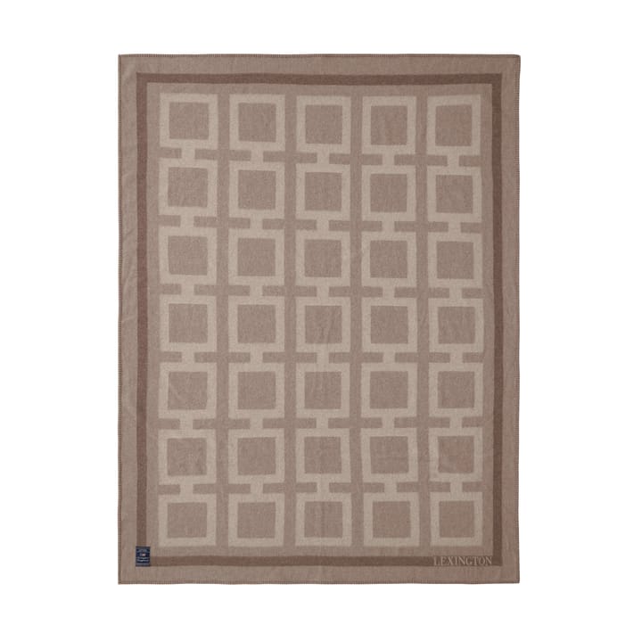 Plaid in lana riciclata Graphic 130x170 cm, Light beige Lexington