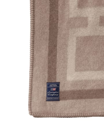 Plaid in lana riciclata Graphic 130x170 cm - Light beige - Lexington