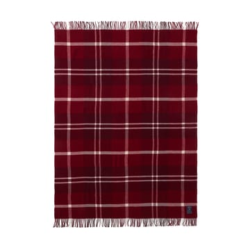 Plaid Riciclato a Quadri 130x170 cm - Rosso-bianco - Lexington