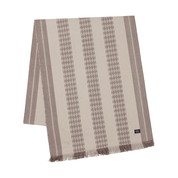 Runner da tavola a righe Jacquard 50x250 cm - Beige - Lexington