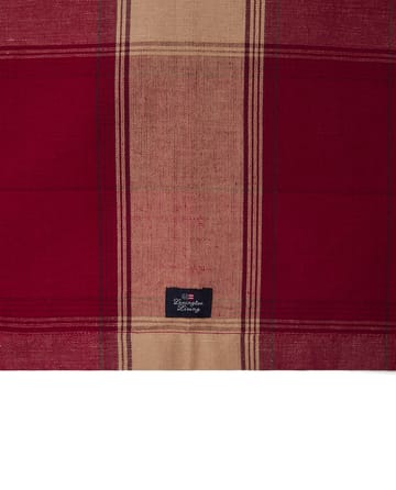 Runner in lino-cotone a quadri 50x250 cm - Rosso-beige - Lexington