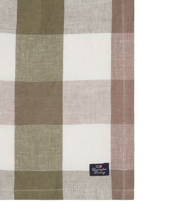 Serviette in lino/cotone a quadri 50x50 cm - Olive - Lexington