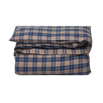 Set da letto Checked Flannel 150x210 cm - Denim blue-beige - Lexington