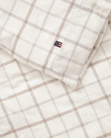 Set da letto Checked Flannel 150x210 cm - White-brown - Lexington