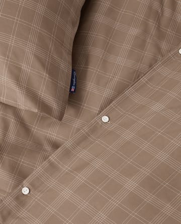 Set da letto Checked Pin Point Oxford 150x210 cm - Brown - Lexington