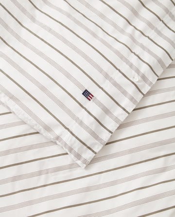 Set da letto in Cotone a righe Poplin 150x210 cm - White - Lexington