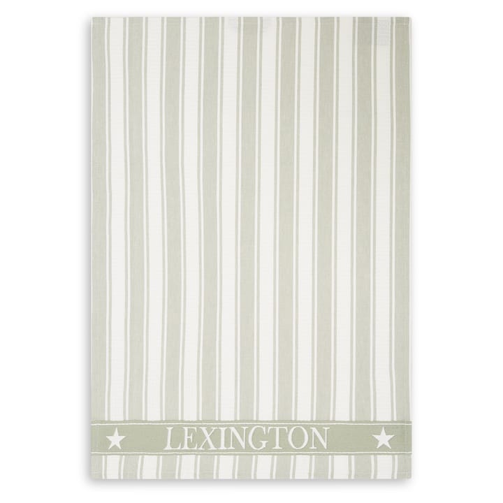 Strofinaccio da cucina Icons Waffle Striped 50x70 cm, verde salvia-bianco Lexington