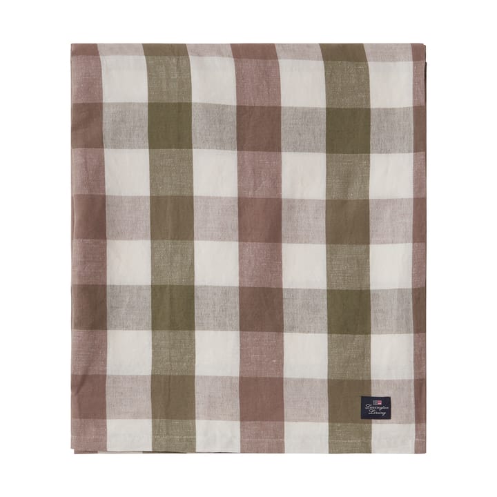 Tovaglia Checked Cotton Linen 150x250 cm, Olive Lexington