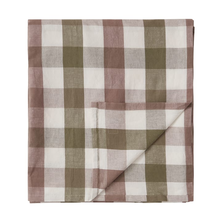 Tovaglia Checked Cotton Linen 150x250 cm, Olive Lexington